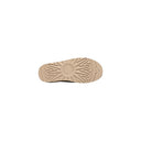 Zueco de cuero gamuza beige