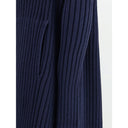 Ribbed Shawl-Collar Cardigan