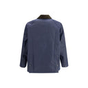 Waxed Jacket with a corded velvet collar