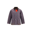 Waxed Jacket with a corded velvet collar