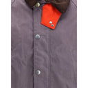 Waxed Jacket with a corded velvet collar