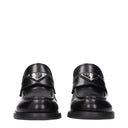 Black Leather Slip-On Loafers