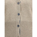 Jersey Stitch Shetland Wool 4-Bar Cardigan