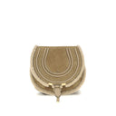 Small Saddle Marcie Shoulder Bag in suede and shearling
