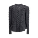 Peplum Cable Cardigan