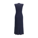 Ribbed Cashmere Silk Sleeveless Long Dress