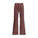 Pantalones de cuero de cordero acampanados