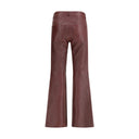 Pantalones de cuero de cordero acampanados