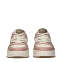Pink Leather Low Tops