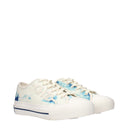 Beige Fabric Low Tops