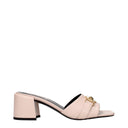 Pink Leather Platforms