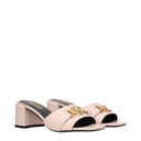 Pink Leather Platforms