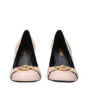 Pink Leather High Heel Pumps