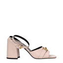 Pink Leather Platforms