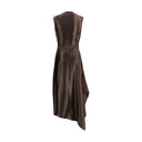 Asymmetric Dress crafted from stretch viscose cady