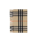 Wide Check Cashmere Scarf