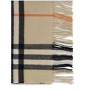 Wide Check Cashmere Scarf