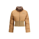 Cropped Down Jacket with Shearling lining
