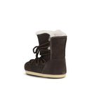Brown Leather Lace-Up Boots