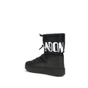 Stivali neri in nylon con lacci
