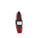 Rote Ballerinas aus Leder