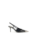 Black Leather High Heel Pumps