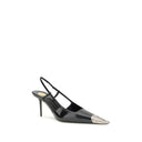 Black Leather High Heel Pumps