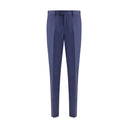 Blue Fleece Wool Pants