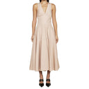 Beige Cotton Casual Dress