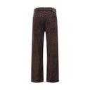Brown Cotton Straight-Leg Jeans