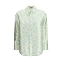 Green Silk Pattern Shirt