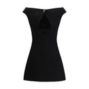 Black Fleece Wool Casual Dress