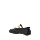 Black Calf Leather Bos Taurus Ballet Flats
