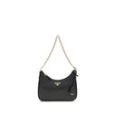 Black Recycled Polyamide Shoulder Bag