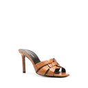 Brown Calfskin Platform Sandals