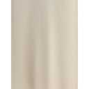 Cremefarbener Midirock aus Acetat