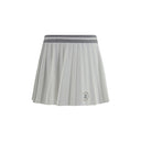 White Polyester Mini Skirt