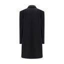 Black Fleece Wool Coat