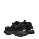 Black Leather Athletic Sneakers