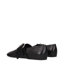 Black Leather Ballet Flats