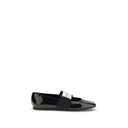 Black Leather Ballet Flats