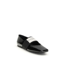 Black Leather Ballet Flats