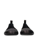 Black Leather Ballet Flats