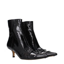 Black Leather Ankle Boots