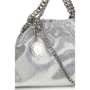 Silver Polyester Shoulder Bag