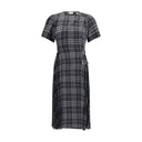Gray Polyester Casual Dress