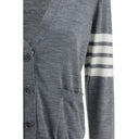 Gray Merino Wool Cardigan