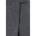 Gray Wool Bermuda Shorts