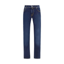 Blue Cotton Slim Fit Jeans