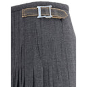 Gray Mohair Long Skirt